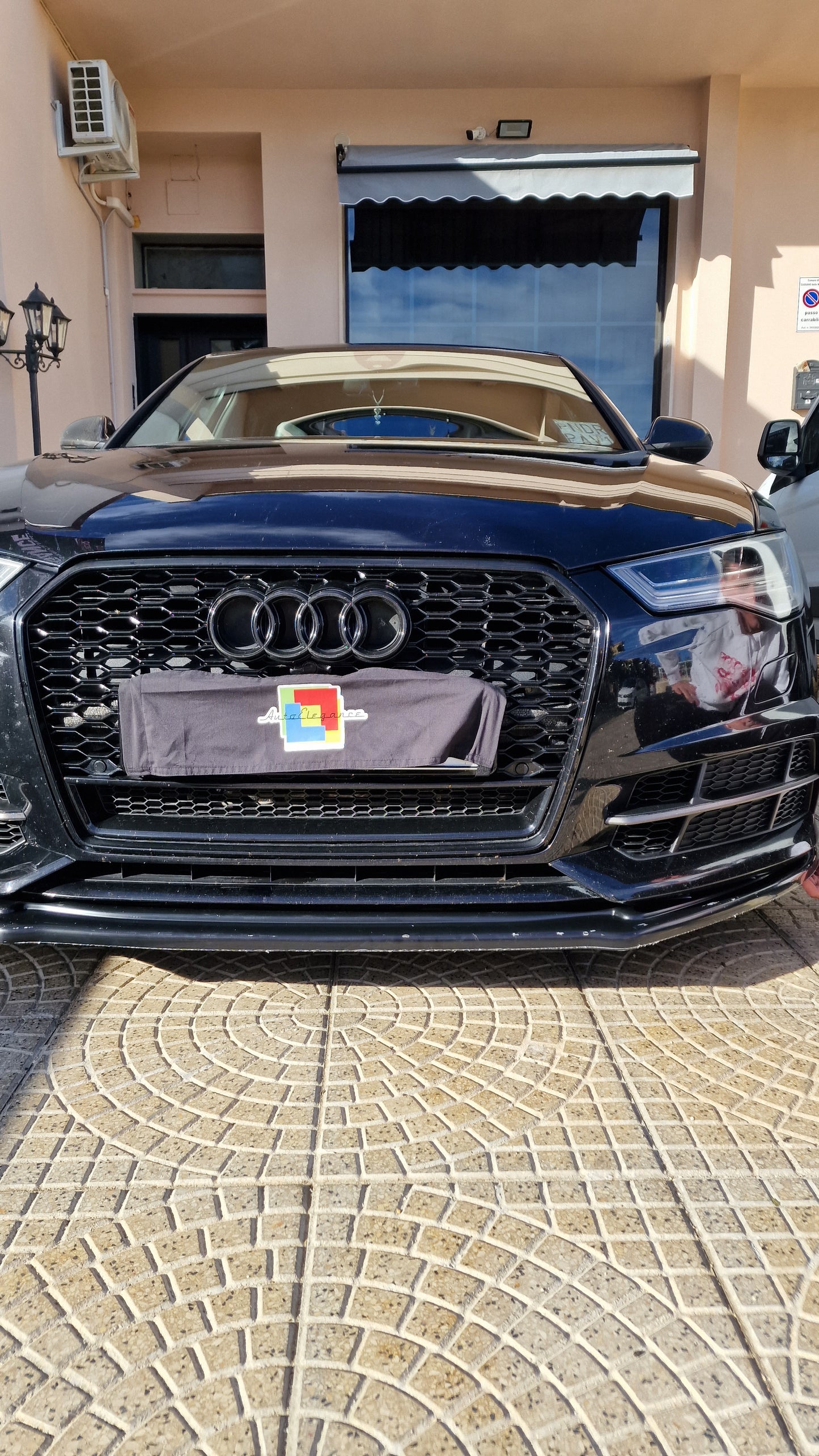 SPLITTER ADATTO PER AUDI A6 4G C7 RS6 2011-2018 LOOK NERO LUCIDO DESIGN SPORTIVO