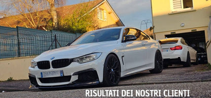 SPLITTER SUITABLE FOR BMW 4 SERIES F32 F33 F36 MSPORT LOOK GLOSSY BLACK SPORTY