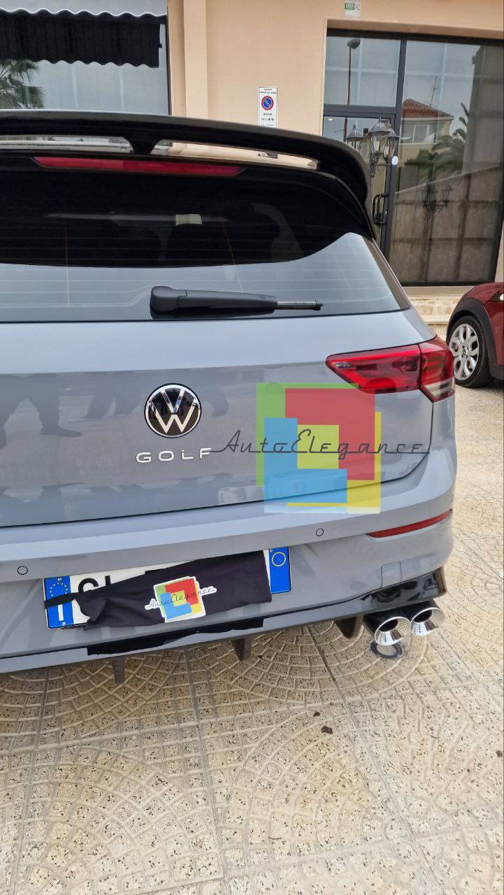 SPOILER TETTO ADATTO PER VW GOLF 8 LOOK R NERO LUCIDO DESIGN SPORTIVO