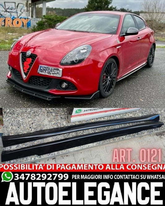 SKIRTS SUITABLE FOR ALFA ROMEO GIULIETTA AERO LOOK GLOSSY BLACK SPORTY DESIGN