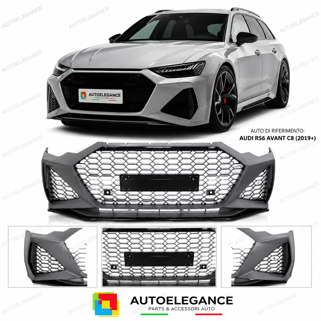 PARAURTI ANTERIORE AUDI A6 19-24 LOOK RS6