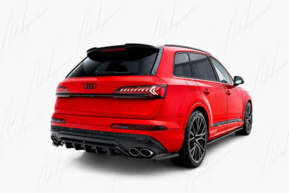 🔥ART.9708 SPLITTER POSTERIORE (CON BARRE VERTICALI) AUDI SQ7 Mk2 4M FACELIFT🔥