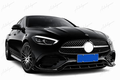 🔥ART.1062 KIT AERO ANTERIORE PER MERCEDES CLASSE C W206 2021 AMG NERO LUCIDO🔥