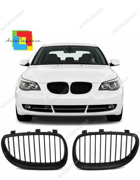 👉Griglia Anteriore a Singola Stecca Nero Opaco per BMW Serie 5 E60/E61 03-10👈