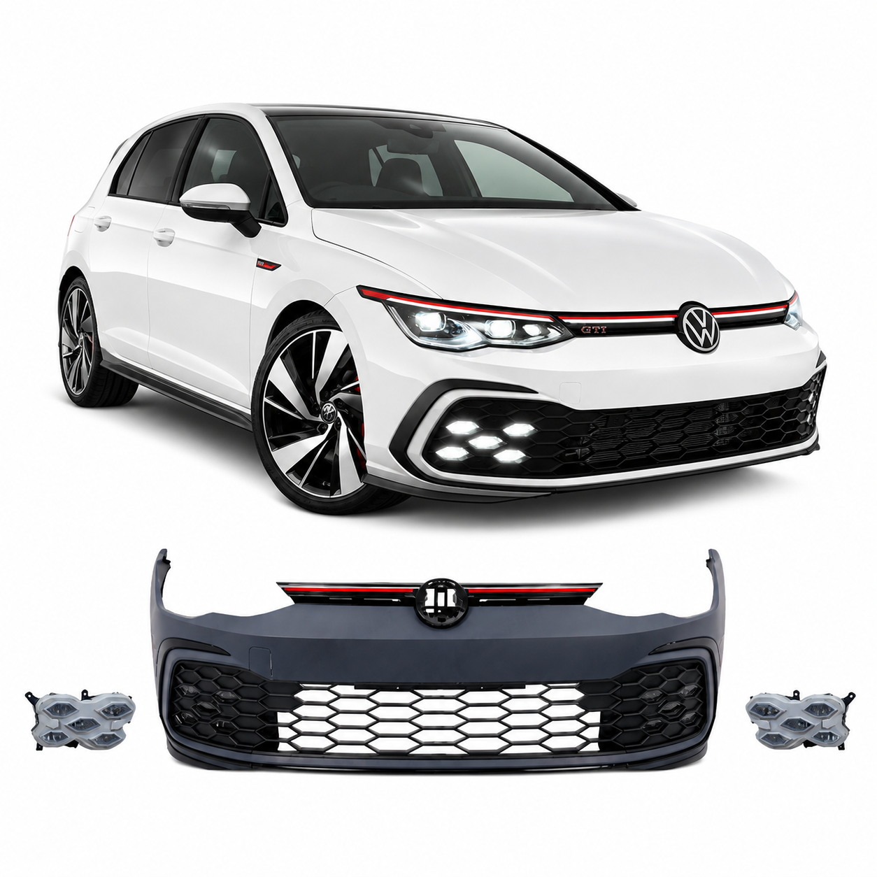 👉Paraurti anteriore adatto per Volkswagen golf 8 look GTI 20-23👈