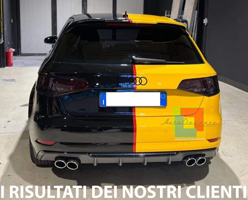 DIFFUSER SUITABLE FOR AUDI A3 8V 2017-2020 SPORTBACK STANDARD BUMPER S3 LOOK
