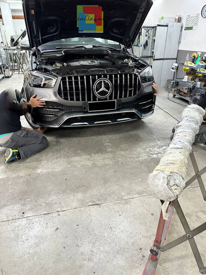 GRIGLIA ADATTA PER MERCEDES GLE W167 2019+ LOOK AMG PROFILI CROMATI GT