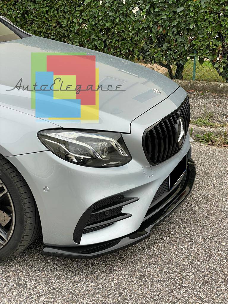 SPLITTER SUITABLE FOR MERCEDES E-CLASS W213 AMG E63 2016-2020 GLOSSY BLACK LOOK