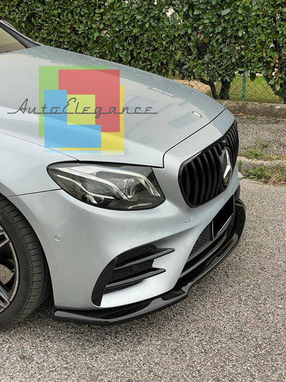 SPLITTER SUITABLE FOR MERCEDES E-CLASS W213 AMG E63 2016-2020 GLOSSY BLACK LOOK