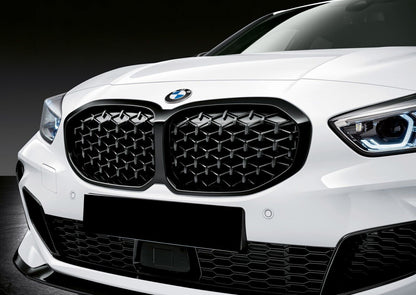 GRIGLIA ADATTA PER BMW SERIE 1 F40 LOOK M PERFORMANCE DESIGN NERA DIAMANTATA