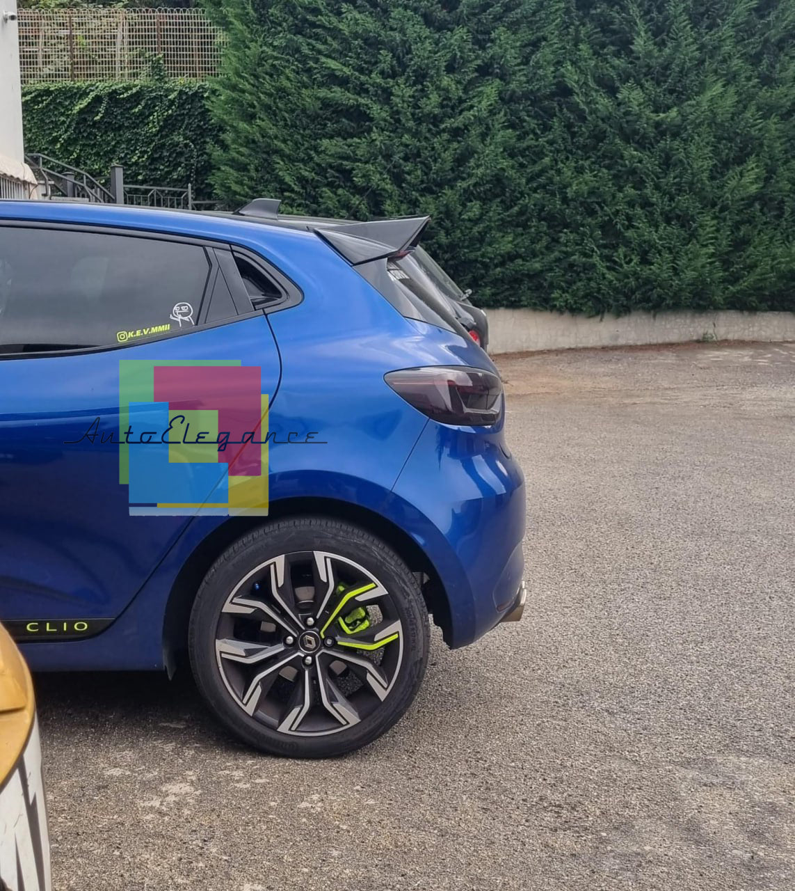 SPOILER TETTO ADATTO PER RENAULT CLIO 5 V 2019+ LOOK NERO LUCIDO DESIGN SPORTIVO