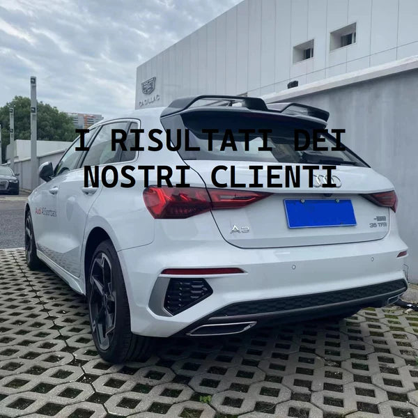 SPOILER SUITABLE FOR AUDI A3 8Y 2020+ GLOSSY BLACK LOOK SPORTY DESIGN 