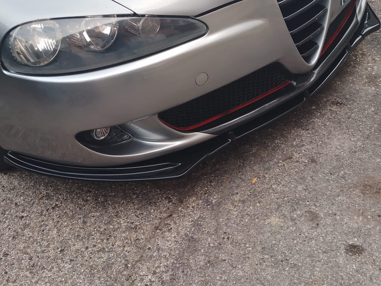 SPLITTER 3 PEZZI ADATTO PER ALFA ROMEO 147 LOOK NERO LUCIDO DESIGN SPORTIVO