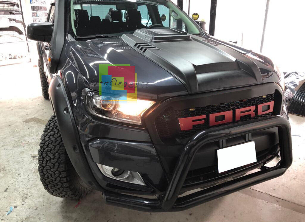 BULLBAR ADATTO PER FORD RANGER T6 2015+ NERO OPACO AUTOELEGANCERICAMBI