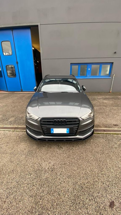 SPLITTER ADATTO PER AUDI A3 8V 2012-2016 S3 SLINE LOOK NERO LUCIDO
