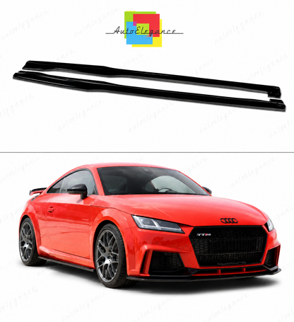 💕Sotto minigonne   adatto  per  Audi TT Mk3 8S RS  nero  lucido 💕