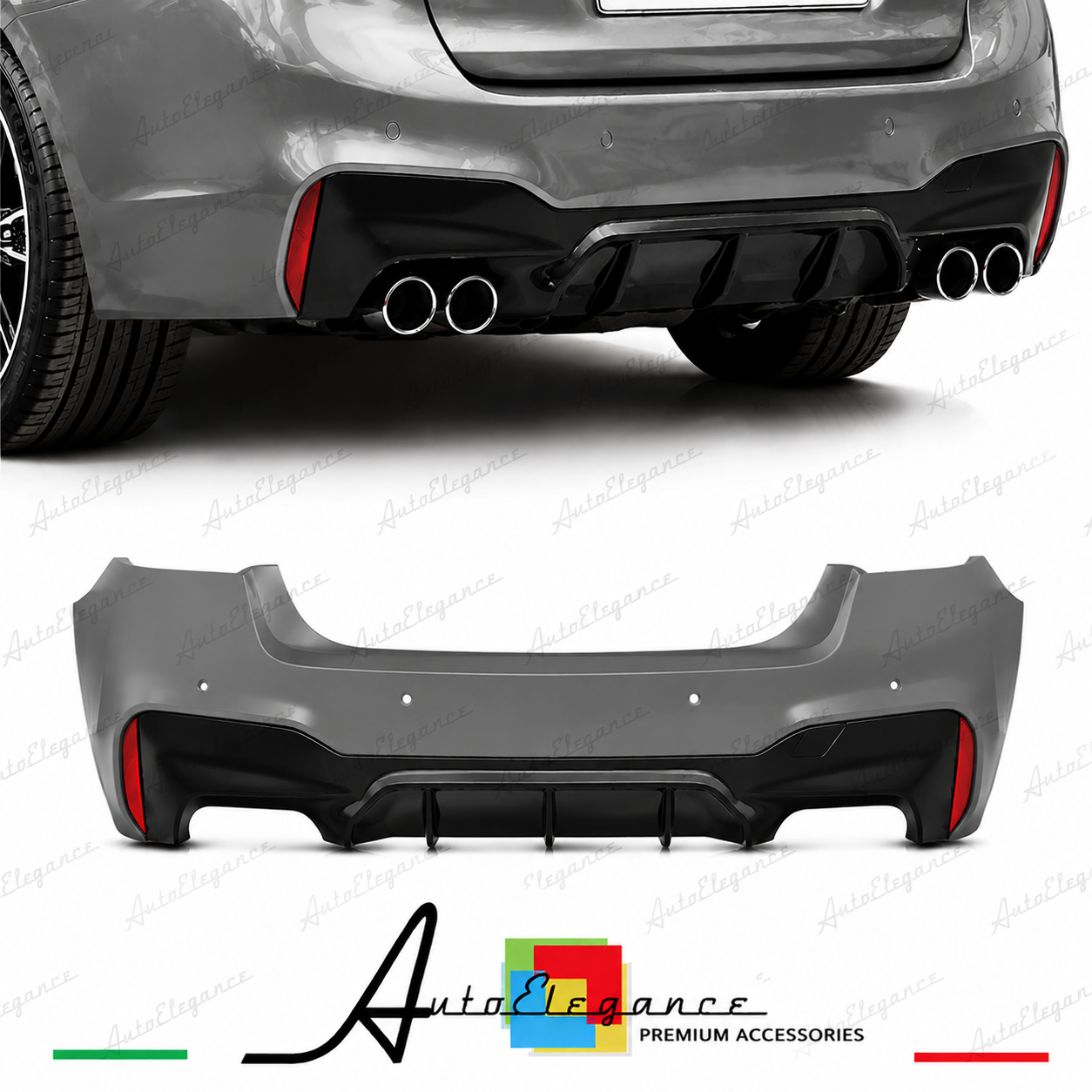 PARAURTI POSTERIORE BMW G30 17-20 LOOK M5 PDC