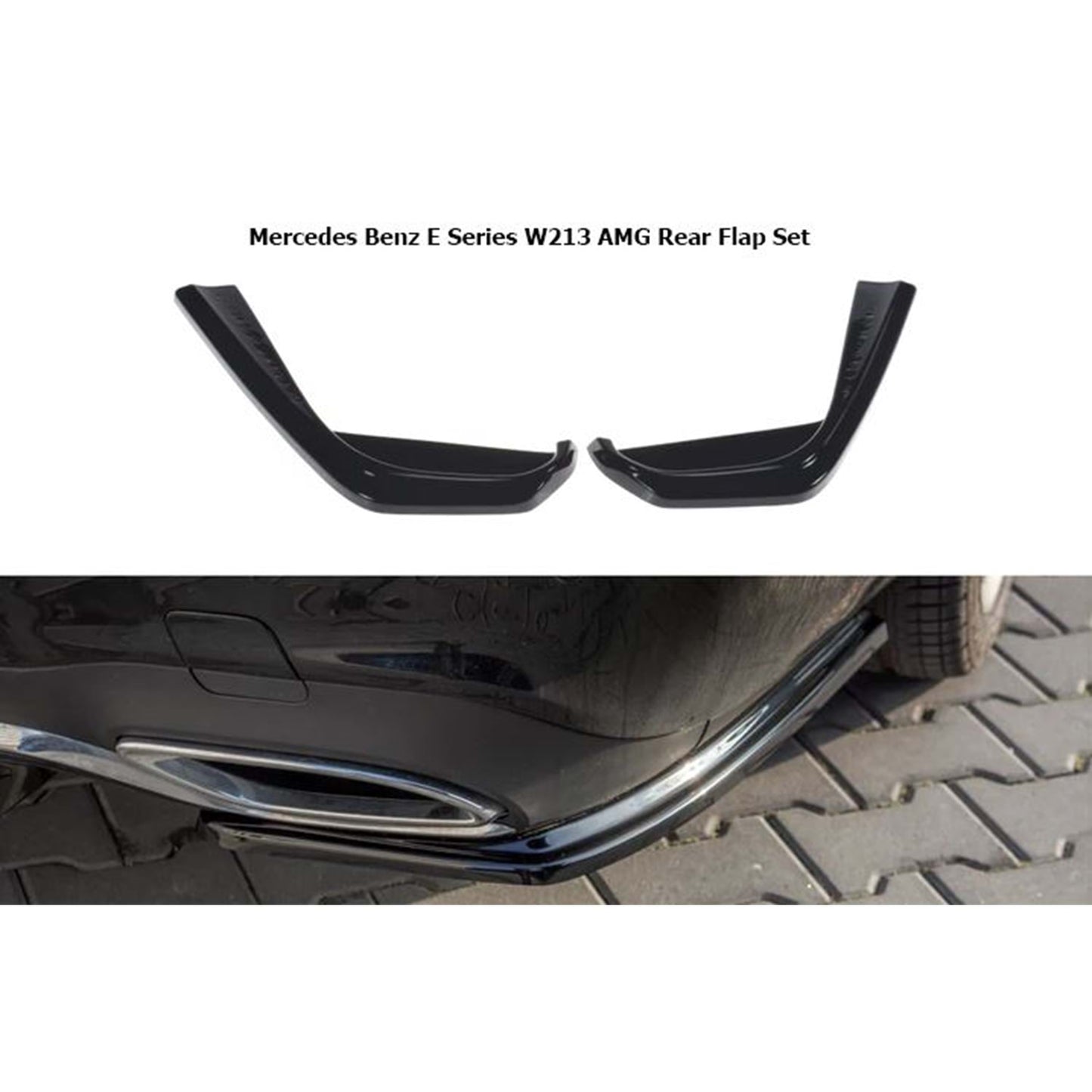 MERCEDES E CLASS W213 Max Flap Posteriore Pianoforte Nero Vuoto Plastica / 2012-2018