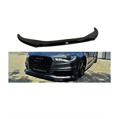 🔥AUDI A6 C7 S6 / S-LINE FRONT LIP PIANO BLACK IN VACUUM PLASTIC / 2011–2018🔥