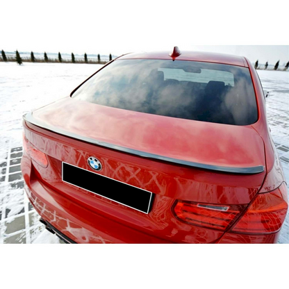 BMW F30 Max Rear Trunk Cap Spoiler Piano Black Vacuum Plastic / 2012-2018