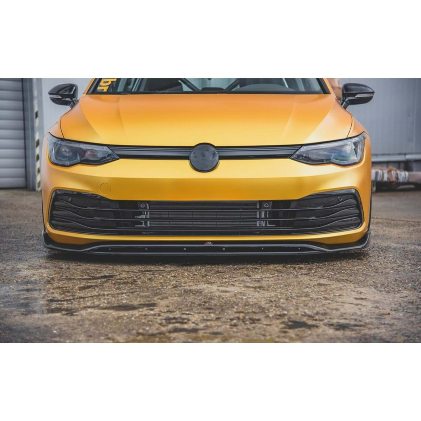 Golf 8 Max V2 Labbro Anteriore 2 Pezzi Pianoforte Nero Vuoto Plastica 2020 in poi