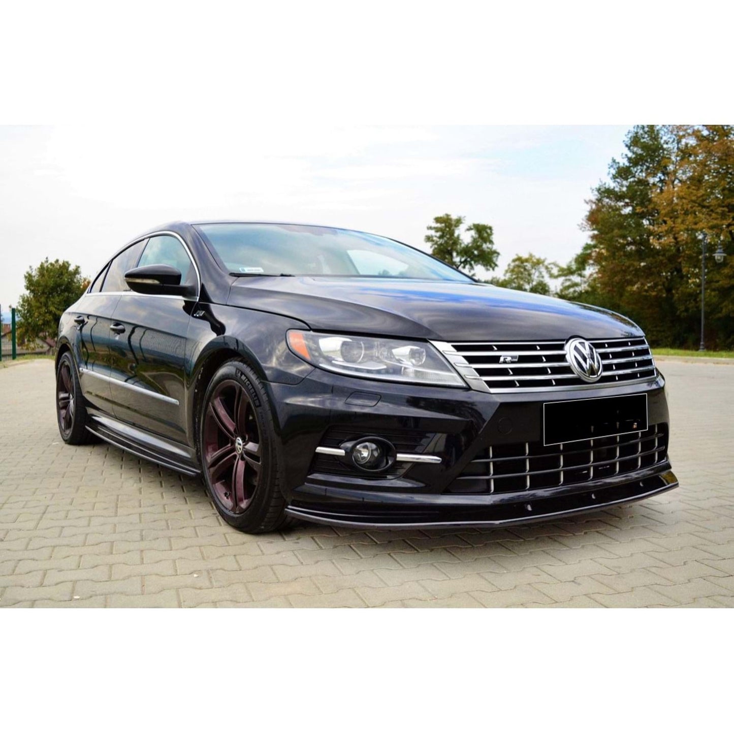 🔥PASSAT CC R-LINE MAX LIP ANTERIORE PIANO NERO IN PLASTICA VACUUM / 2008–2011🔥