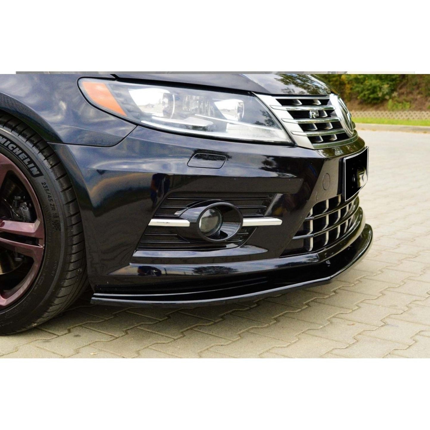 🔥PASSAT CC R-LINE MAX LIP ANTERIORE PIANO NERO IN PLASTICA VACUUM / 2008–2011🔥