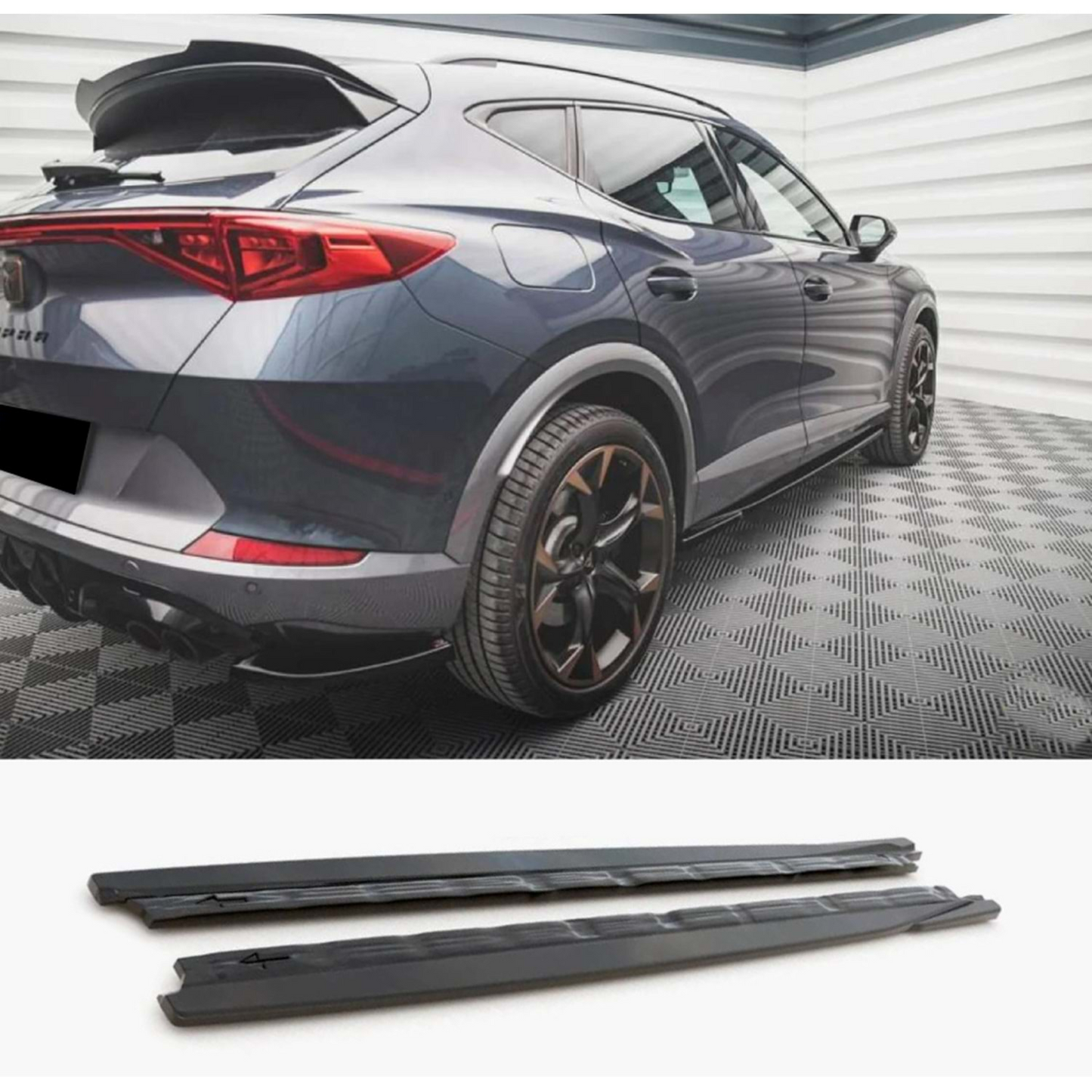 Cupra Formentor Max Gonna Laterale Labbro Inferiore Piano Nero Vacuum Plastica 2021