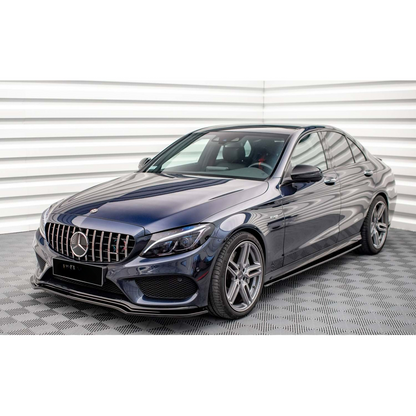 W205 Max V1 AMG C43 Labbro Anteriore Piano Nero Vuoto Plastica 2015-2018
