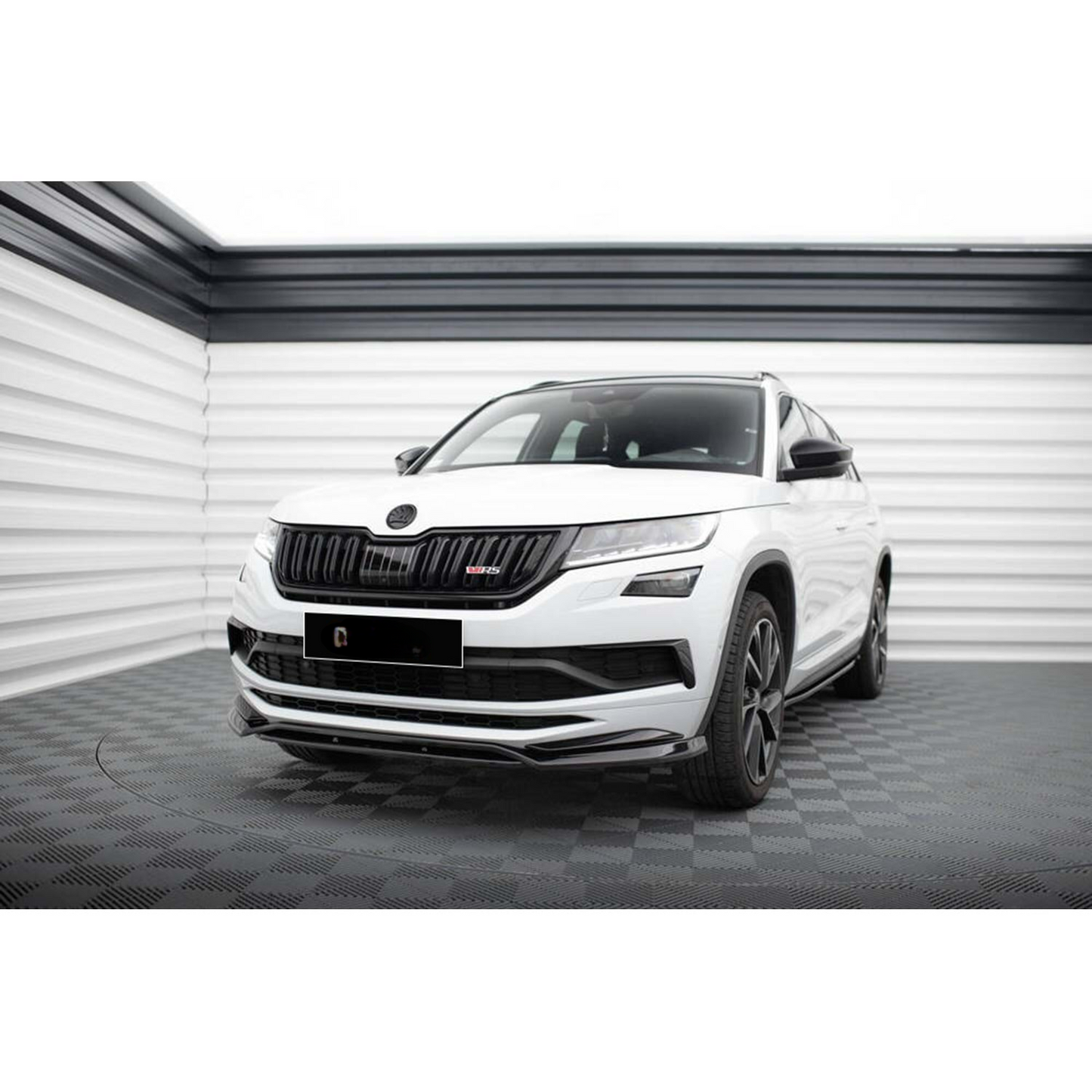 Kodiaq Mk1 Max Sportline RS Labbro Anteriore Pianoforte Nero Vuoto Plastica / 2017 - 2021