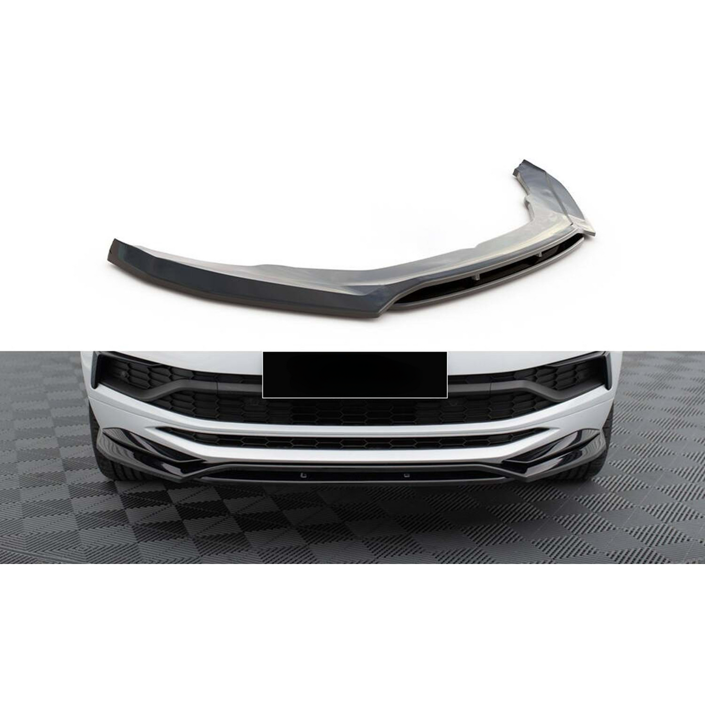 Kodiaq Mk1 Max Sportline RS Labbro Anteriore Pianoforte Nero Vuoto Plastica / 2017 - 2021