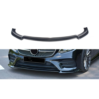 W213 Max V2 Labbro Anteriore Piano Nero Vacuum Plastica / Adatto Coupe & Cabrio 2017-2020