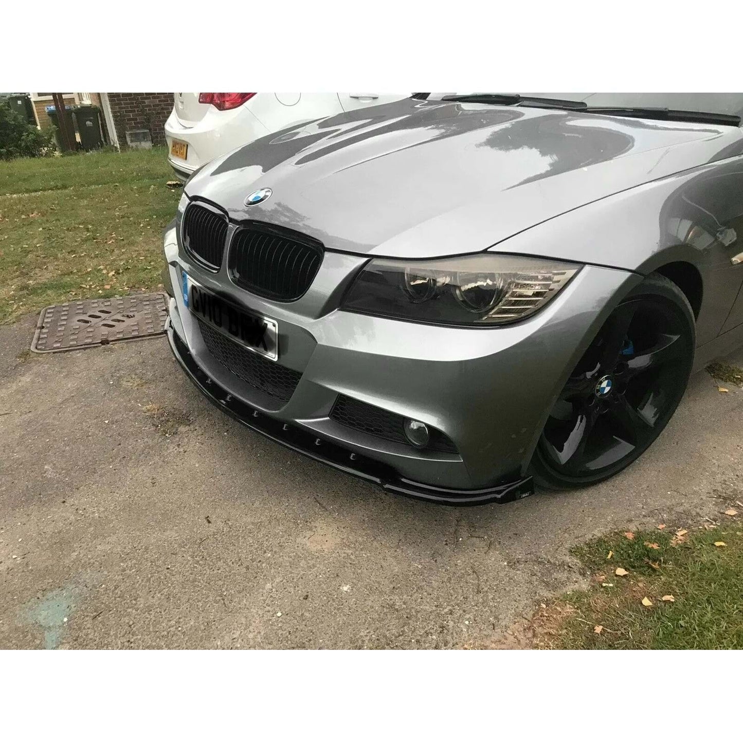 🔥BMW E90 FRONT LIP PIANO BLACK IN VACUUM PLASTIC / 2008–2011🔥