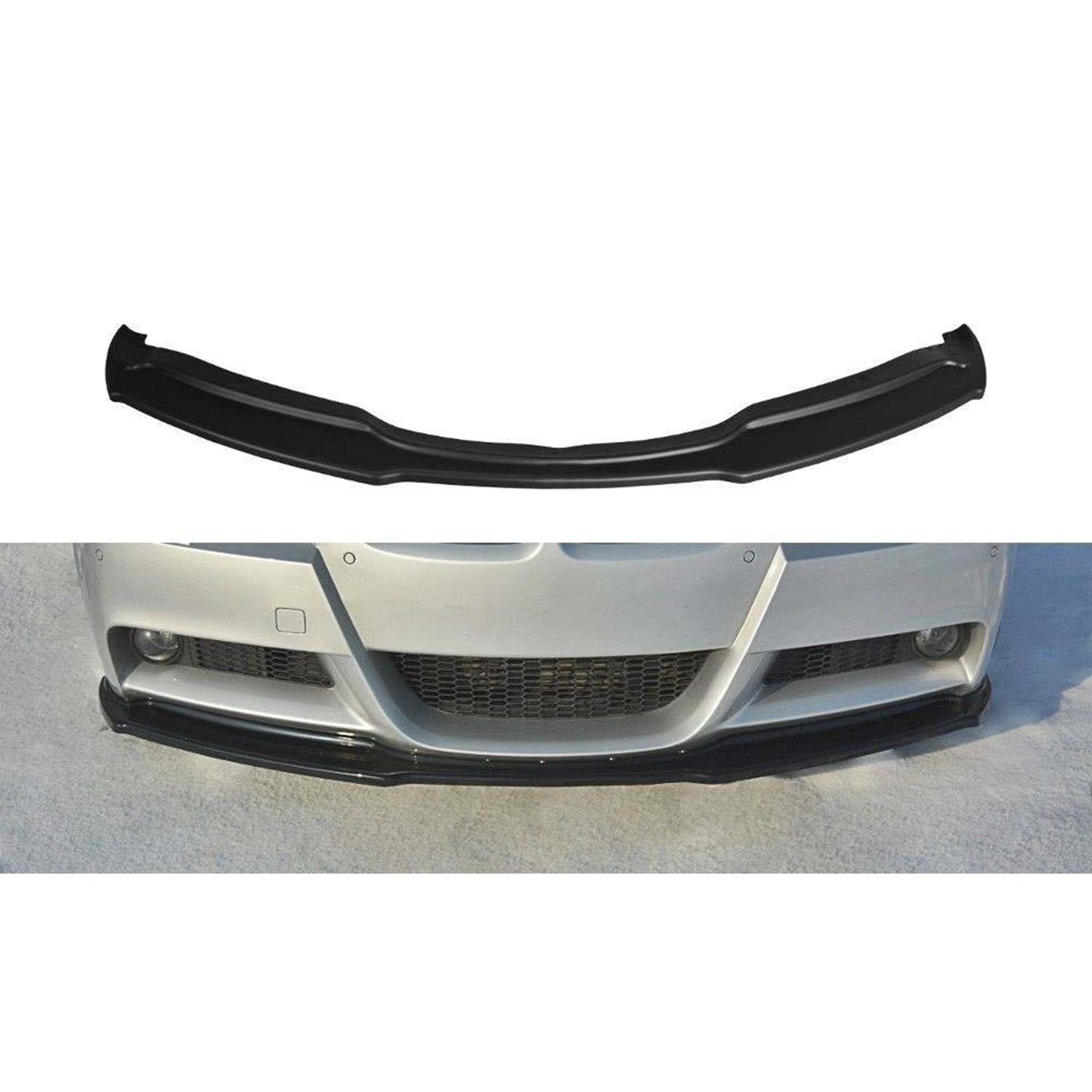E90 M Technic Max V1 Labbro Anteriore Piano Nero Vuoto Plastica 04-08