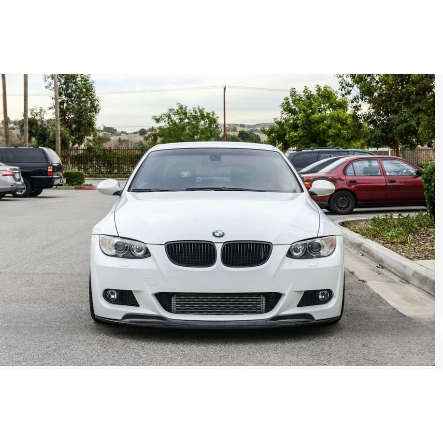 BMW E92-93 M Sport CSL Style Front Lip Piano Nero Aspirapolvere Plastica 2007/2009