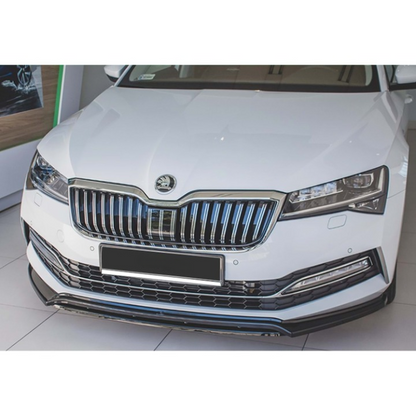 💕SPLITTER  Skoda Superb Mk3 FL 2019+  NERO  LUCIDO 💕