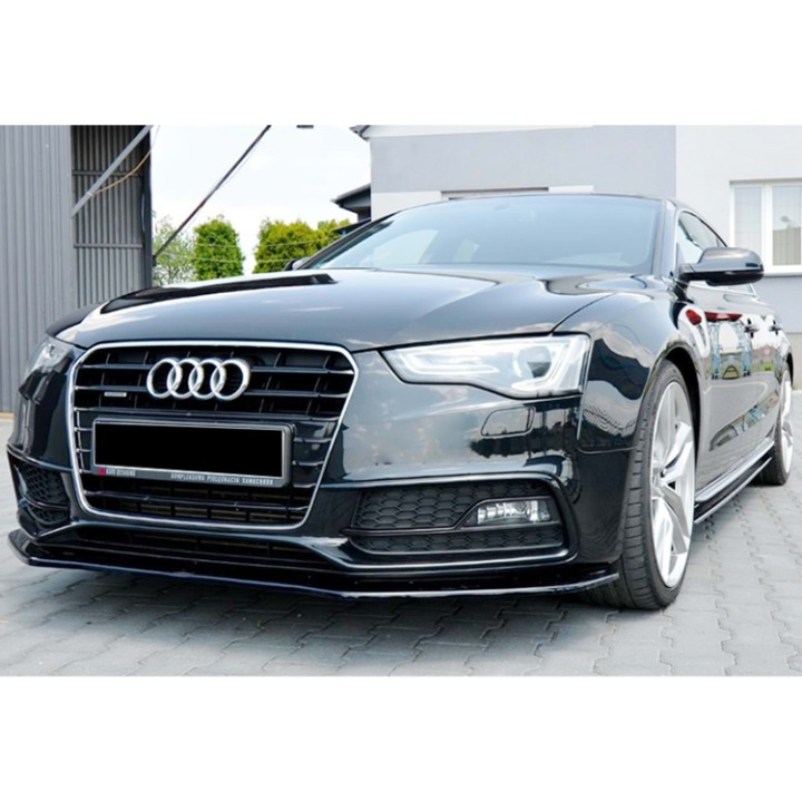 💕ART. 0888 SPLITTER AUDI A5 8T 2011-2016 S-LINE S5 NERO LUCIDO💕
