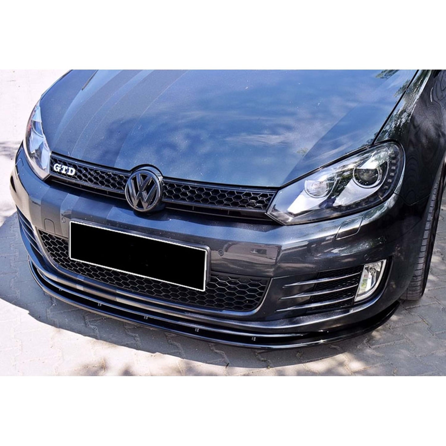 🔥GOLF 6 GTI MAX V2 LABBRO ANTERIORE PIANO NERO IN PLASTICA VUOTA / 2008–2012🔥