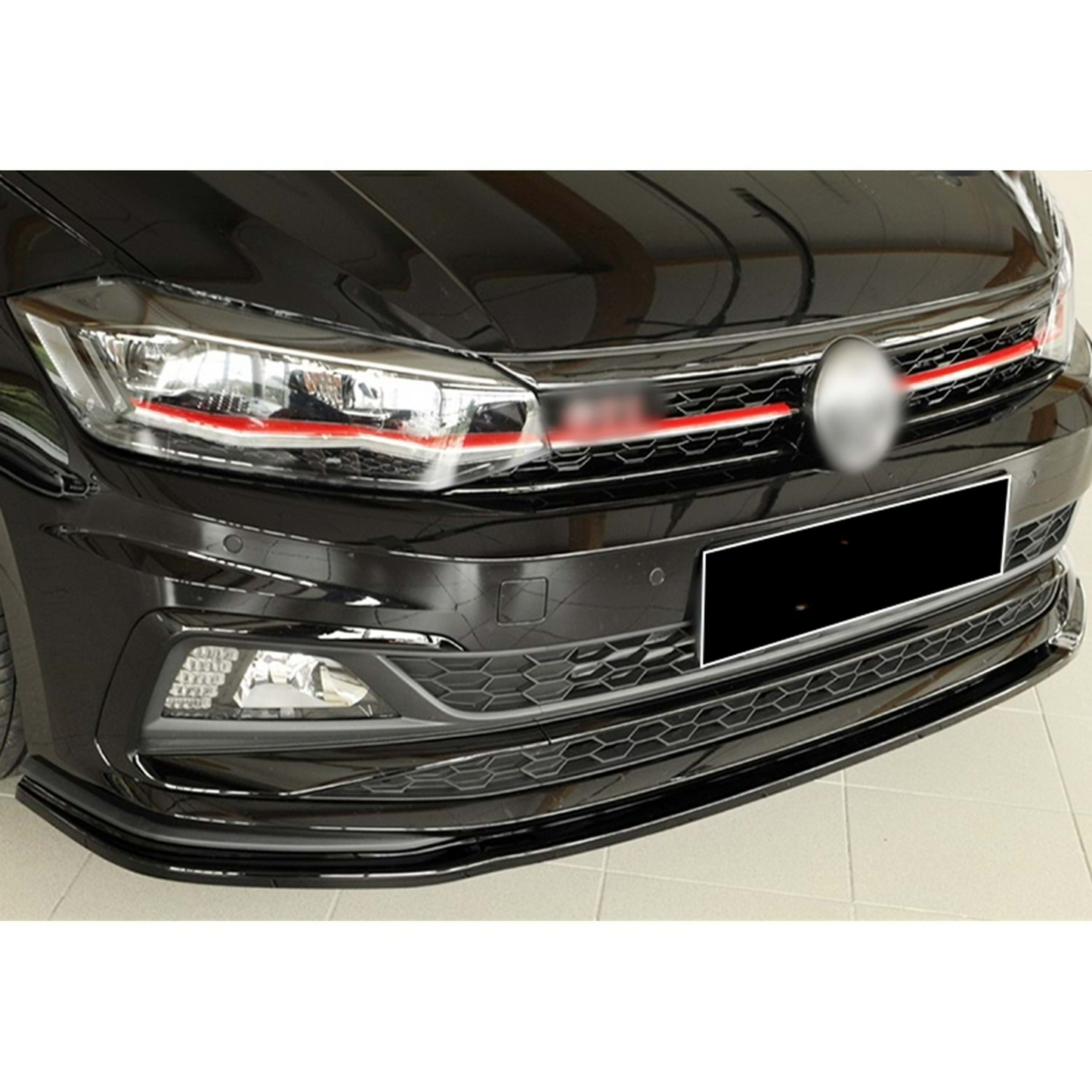 Polo Mk6 GTI Rieger Max Labbro Anteriore Piano Nero Vuoto Plastica 2018