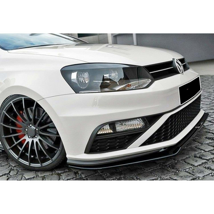 VW Polo Mk5 FL GTI Max V2 Labbro Anteriore Piano Nero Vuoto Plastica 2014-2017
