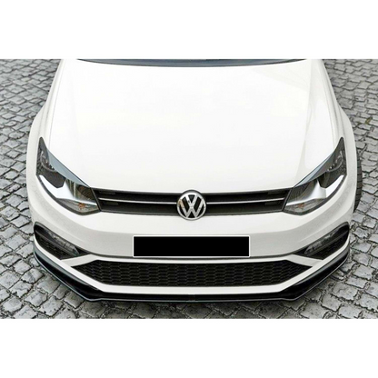 VW Polo Mk5 FL GTI Max V2 Labbro Anteriore Piano Nero Vuoto Plastica 2014-2017