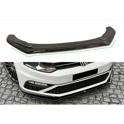 🔥POLO MK5 GTI MAX V2 FRONT LIP PIANO BLACK IN VACUUM PLASTIC / 2014–2017🔥