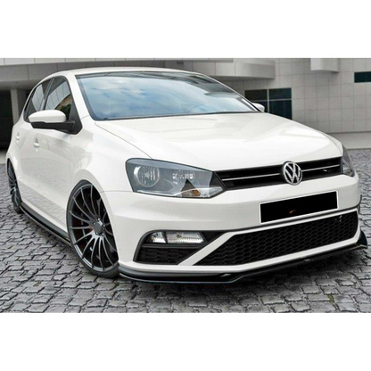 VW Polo Mk5 FL GTI Max V2 Labbro Anteriore Piano Nero Vuoto Plastica 2014-2017
