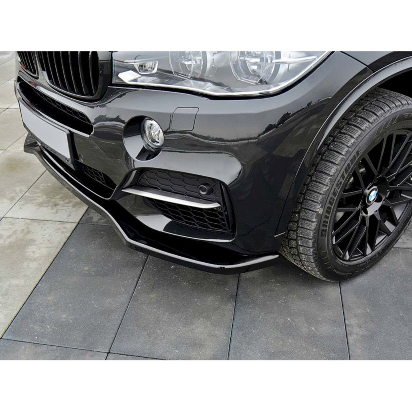 BMW X5 F15 Max V1 Labbro Anteriore Piano Nero Vuoto Plastica / 2013-2018
