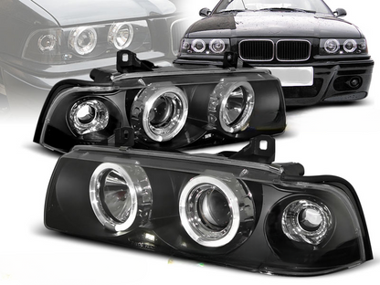 FARI ANTERIORI ANGEL EYES BLACK ADATTI per BMW E36 12.90-08.99 C/C