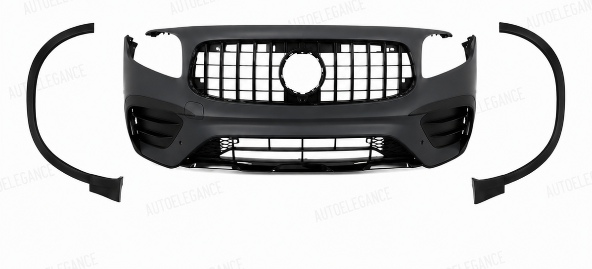 💕PARAURTI ANTERIORE MERCEDES X247 20- LOOK GLB35 GRIGLIA NERA💕