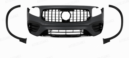 💕PARAURTI ANTERIORE MERCEDES X247 20- LOOK GLB35 GRIGLIA NERA💕