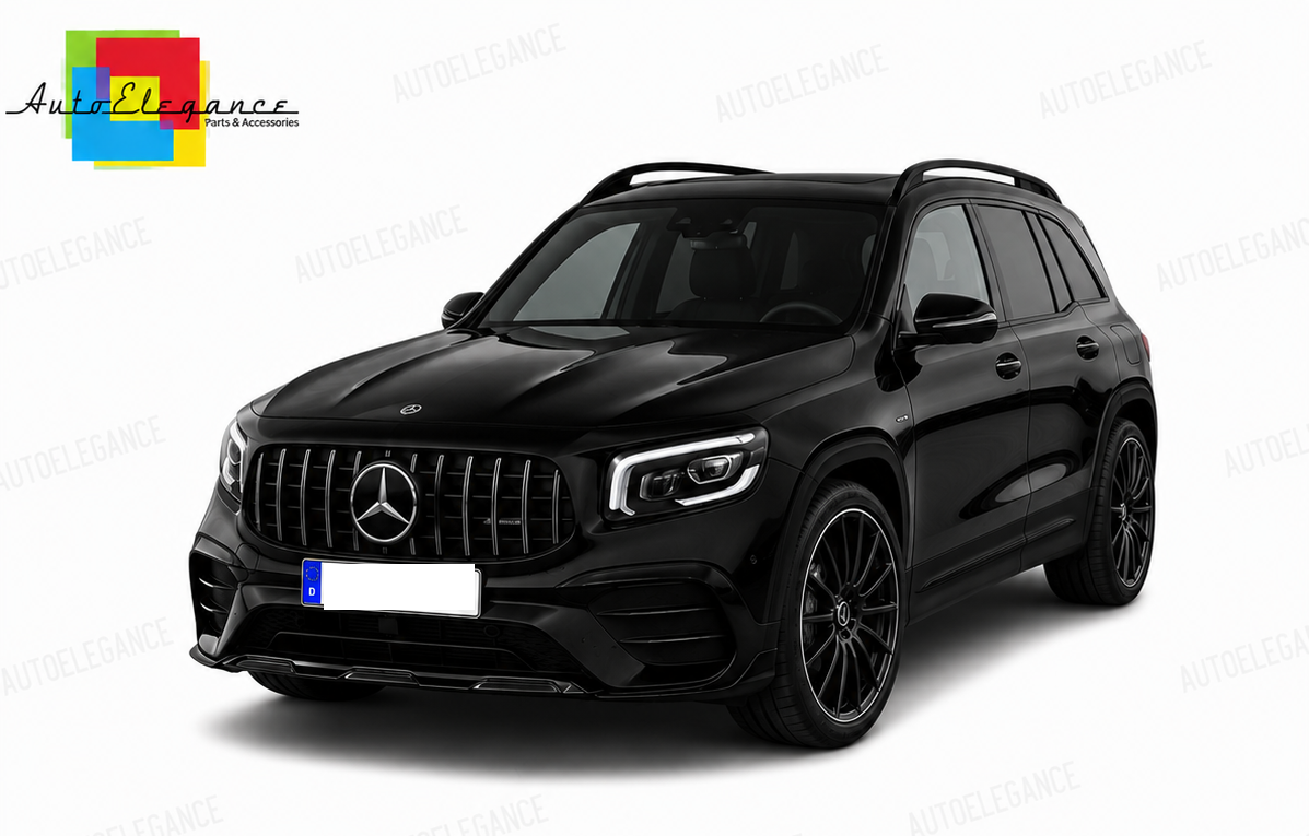 💕PARAURTI ANTERIORE MERCEDES X247 20- LOOK GLB35 GRIGLIA NERA💕