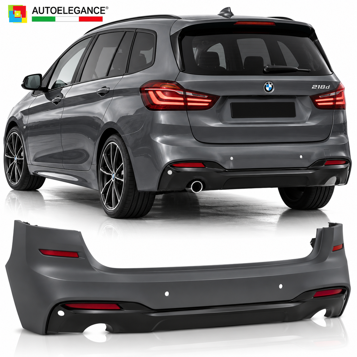 PARAURTI POSTERIORE STILE SPORT ADATTO PER BMW F46 LCI 18-21 LOOK M