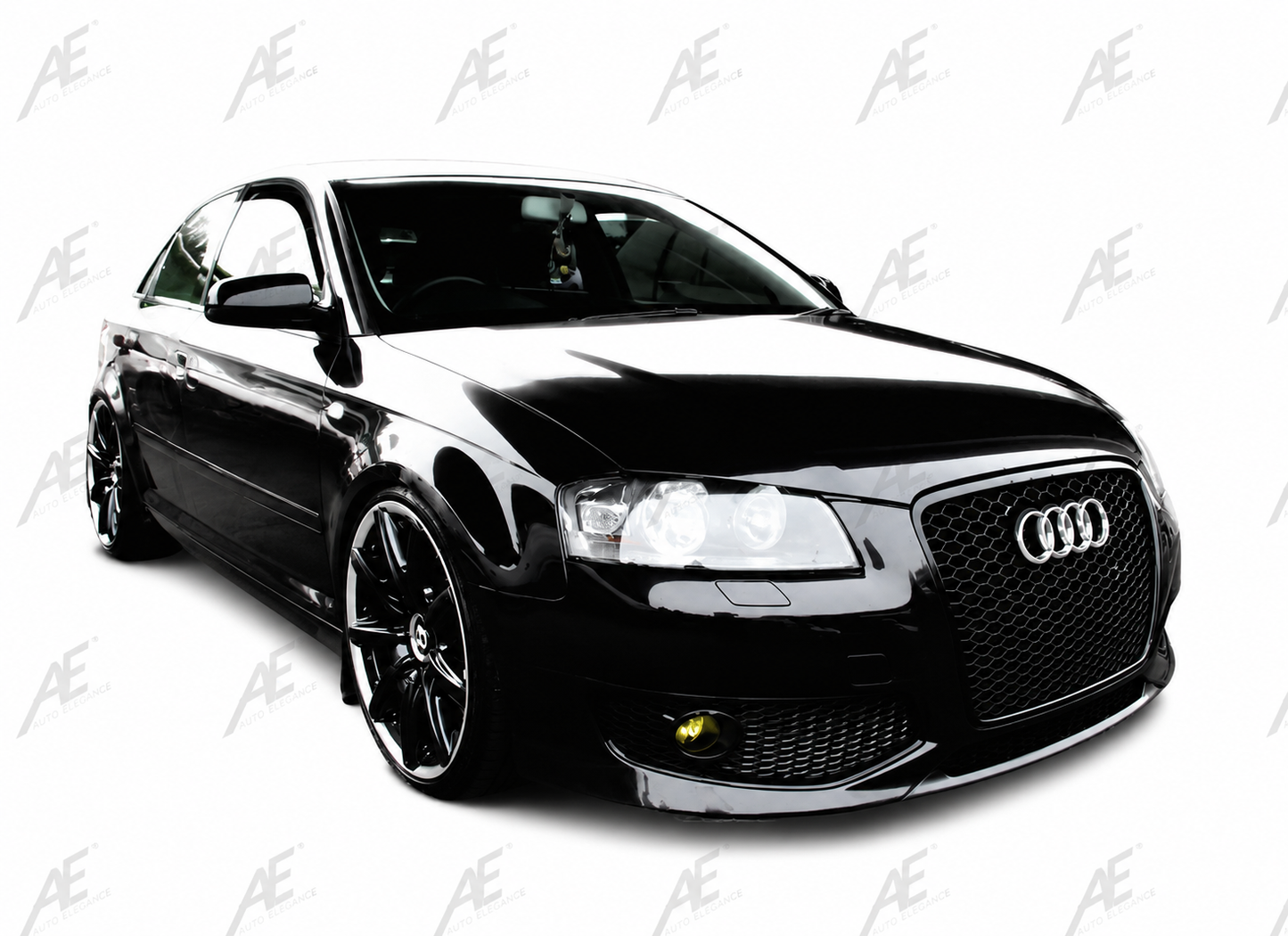 💕ART. 0029 GRIGLIA AUDI A3 8P 2004-2008 LOOK RS3 NERO  LUCIDO💕